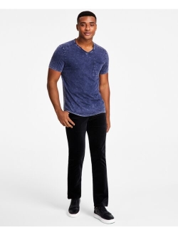 Men's Acid Frayed V-Neck T-Shirt, Created for Macy's