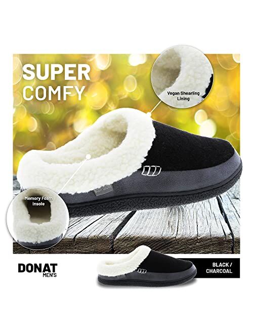 Body Glove Mens Donat Slippers | Ultra light House Slippers For Men, Memory Foam, Indoor Outdoor Comfortable Winter Shoes, Christmas Gifts, Holiday Presents