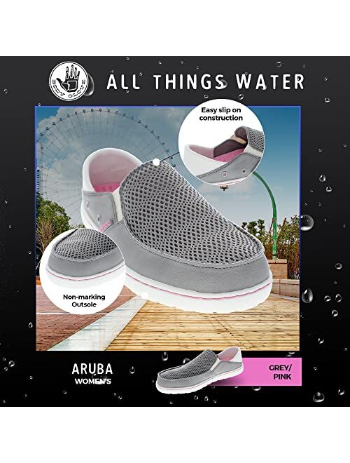 Body Glove Womens Boat Shoes, Aruba Water Shoes, Women's Water Shoes, Fishing Shoes, Casual Shoes, Womens Mesh and Canvas Slip on Shoes