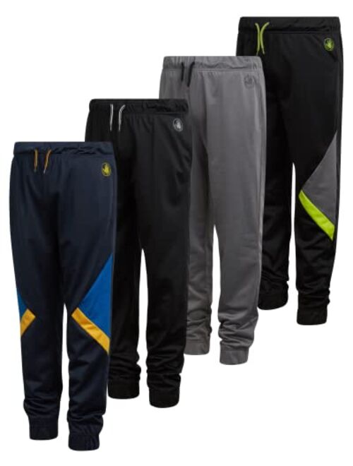 Body Glove Boys Sweatpants 4 Pack Basic Active Tricot Joggers (Size: 8-18)