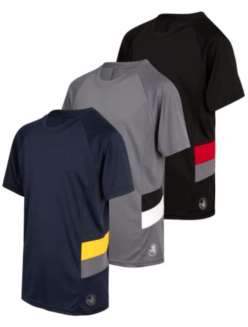 Body Glove Boys' Athletic T-Shirt - 3 Pack Active Performance Dry Fit Sports Tee (8-18)