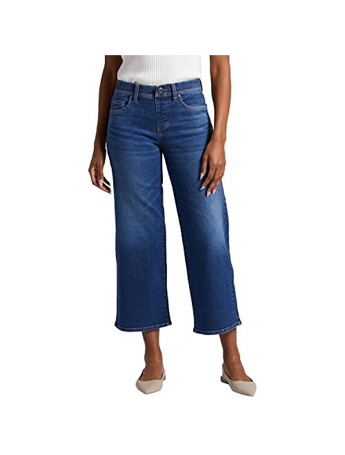 Jag Jeans Women's Ava Mid Rise Wide Leg Pull-on Jeans