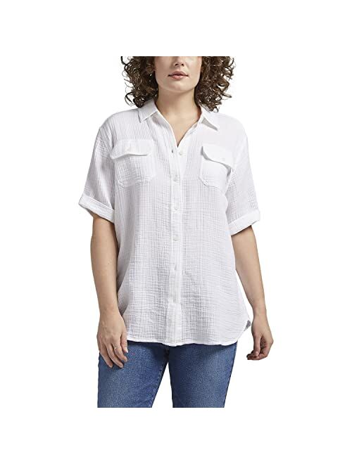 Jag Jeans Women's Textured Short-Sleeve Shirt