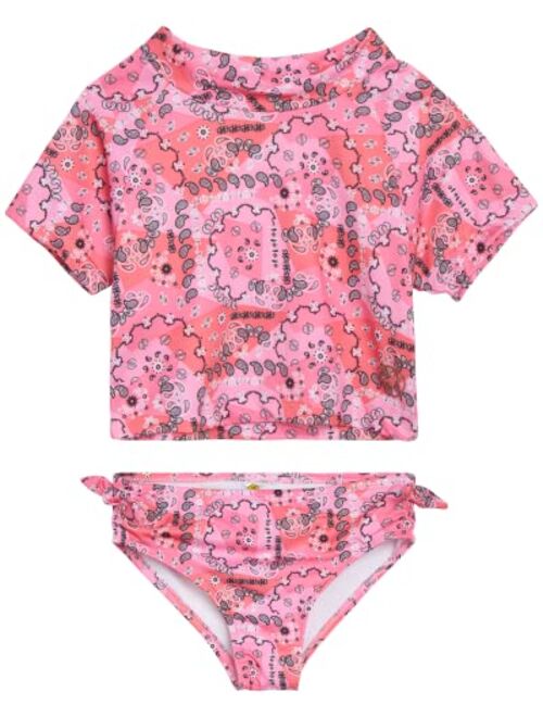 Body Glove Girls' Rash Guard - 2-Piece UPF 50+ Swim Shirt and Bikini Bottom Swimsuit Set (Little Girl/Big Girl)