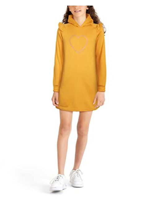 Body Glove Girls' Cozy Dress - Casual Soft Fleece Hoodie Sweatshirt Sneaker Dress (Size: 4-12)