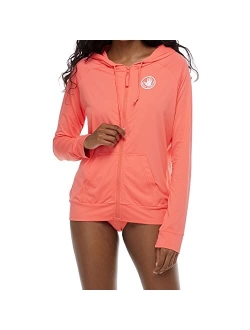 Women's Standard Smoothies Adeline Zip Front Hoodie Rashguard with UPF 50