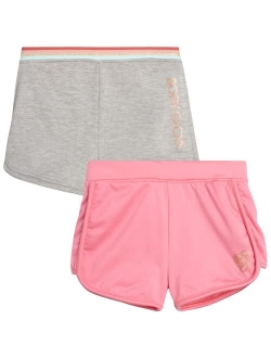 Girls Active Shorts - 2 Pack Soft Cozy Athletic Gym Dolphin Shorts (Size: 7-12)