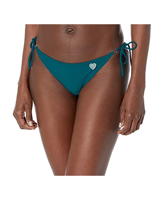 Body Glove Women's Smoothies Brasilia Solid Tie Side Cheeky Bikini Bottom Swimsuit