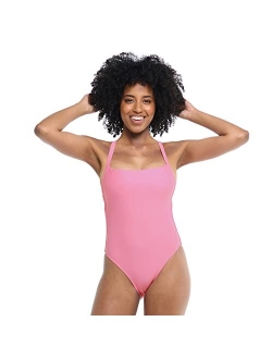 Women's Standard Smoothies Electra Solid One Piece Swimsuit with Strappy Back Detail