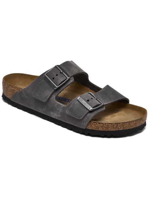 BIRKENSTOCK Men's Arizona Essentials Oiled Leather Two-Strap Sandals from Finish Line