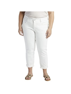 JAG Women's Plus Size Carter Mid Rise Girlfriend Jeans