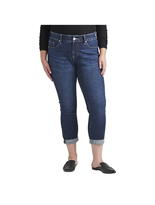 Jag Jeans JAG Women's Plus Size Carter Mid Rise Girlfriend Jeans