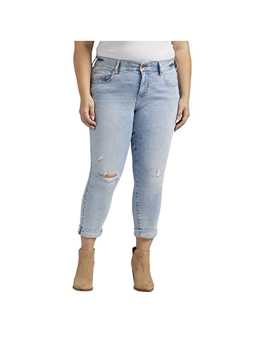 Jag Jeans JAG Women's Plus Size Carter Mid Rise Girlfriend Jeans