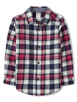 Boys and Toddler Long Sleeve Button Up Shirts