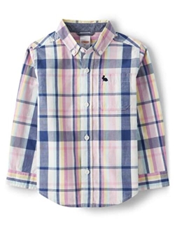 Boys' Family Matching Long Sleeve Button Down Shirt, Dad and Son