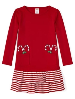 Girls and Toddler Long Sleeve Knit Casual Dresses