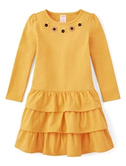 Girls and Toddler Long Sleeve Knit Casual Dresses