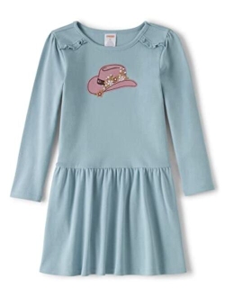 Girls and Toddler Long Sleeve Knit Casual Dresses