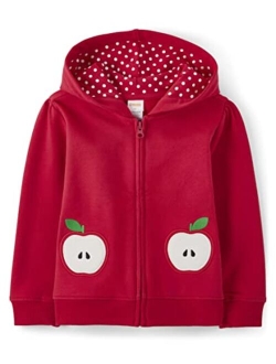 Girls and Toddler Long Sleeve Zip Up Hoodie Sweatshirt