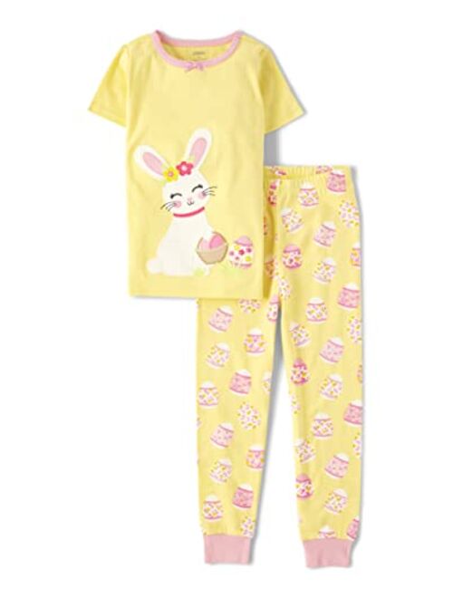 Gymboree Gymmie Short Sleeve and Pant Cotton 2-Piece Pajama Sets, Big Kid, Toddler