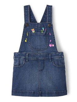 Girls and Toddler Embroidered Sleeveless Skirtall Jumpers