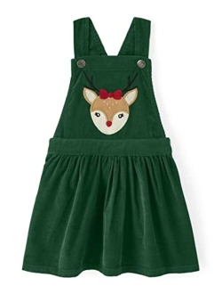 Girls and Toddler Embroidered Sleeveless Skirtall Jumpers