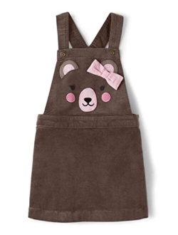 Girls and Toddler Embroidered Sleeveless Skirtall Jumpers