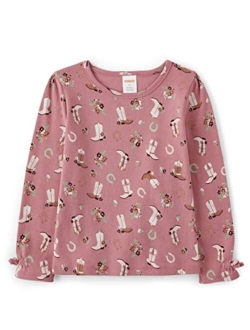 Girls and Toddler Printed Long Sleeve Shirts