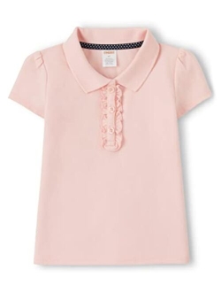 Girls and Toddler Short Sleeve Ruffle Polo Shirt