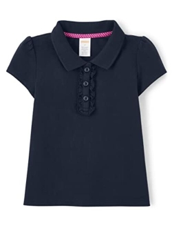 Girls and Toddler Short Sleeve Ruffle Polo Shirt