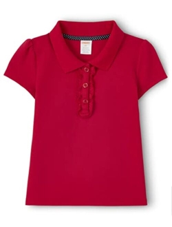 Girls and Toddler Short Sleeve Ruffle Polo Shirt