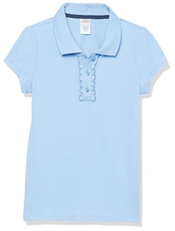 Girls and Toddler Short Sleeve Ruffle Polo Shirt