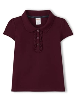 Girls and Toddler Short Sleeve Ruffle Polo Shirt