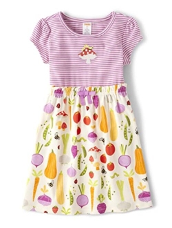 Girls' and Toddler Embroidered Short Sleeve Dress