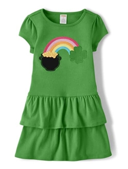 Girls' and Toddler Embroidered Short Sleeve Dress