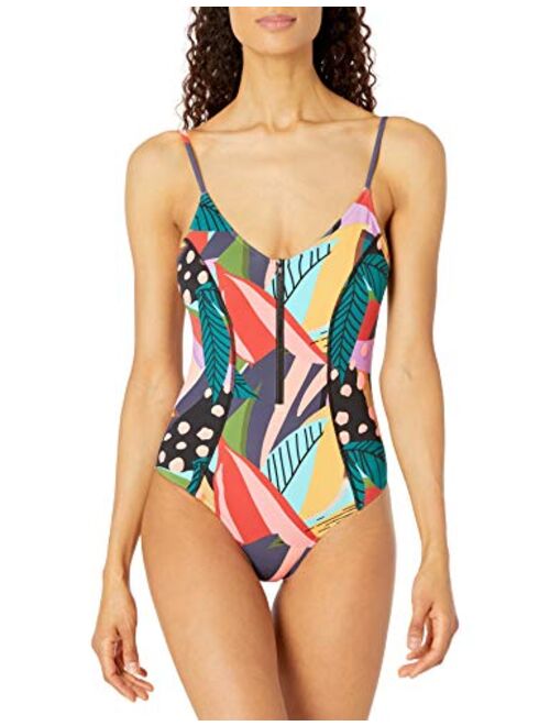 Body Glove Women's Standard Skylar Zip Front One Piece Swimsuit