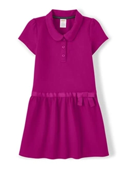 Girls and Toddler Short Sleeve Knit Polo Dress