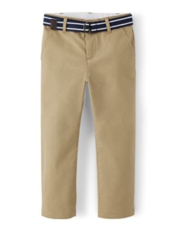 Boys and Toddler Belted Twill Chino Pants
