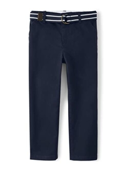 Boys and Toddler Belted Twill Chino Pants