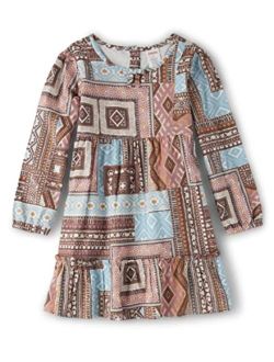Girls' One Size and Toddler Long Sleeve Knit Casual Dresses