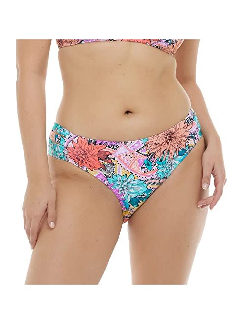 Body Glove Women's Standard Nuevo Contempo Full Coverage Bikini Bottom Swimsuit