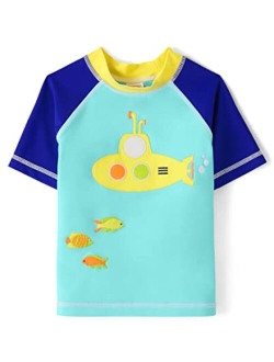 Boys' and Toddler Embroidered Short Sleeve Rashguard