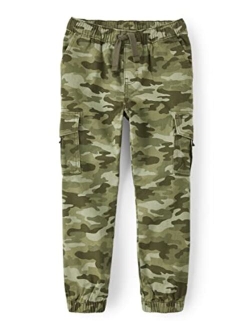 Boys and Toddler Woven Pull On Cargo Jogger Pants