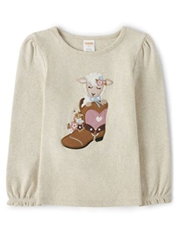 Baby Boys' and Toddler Embroidered Graphic Long Sleeve T-Shirts