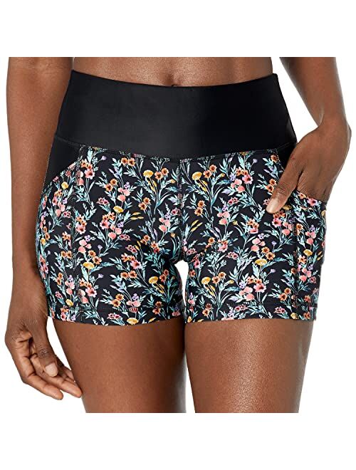 Body Glove Women's Standard Splash Elastic Waist Hybrid Swim Short with UPF 50