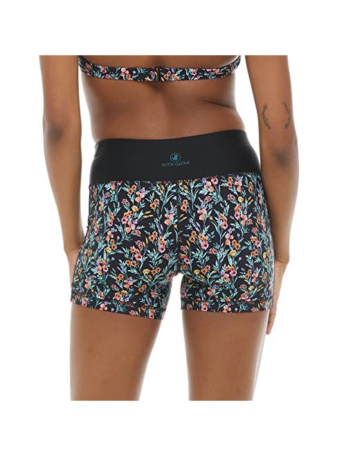 Body Glove Women's Standard Splash Elastic Waist Hybrid Swim Short with UPF 50