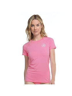 Women's Standard Smoothies in-Motion Solid Short Sleeve Rashguard with UPF 50