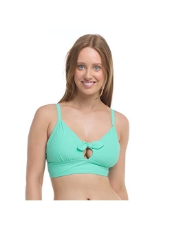 Women's Standard Smoothies Olivia Solid D, Dd, E, F Cup Bikini Top Swimsuit with Adjustable Tie Back