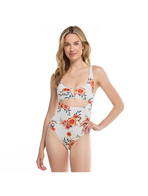 Body Glove Women's Standard Eli One Piece Swimsuit with V-Wire Neckline