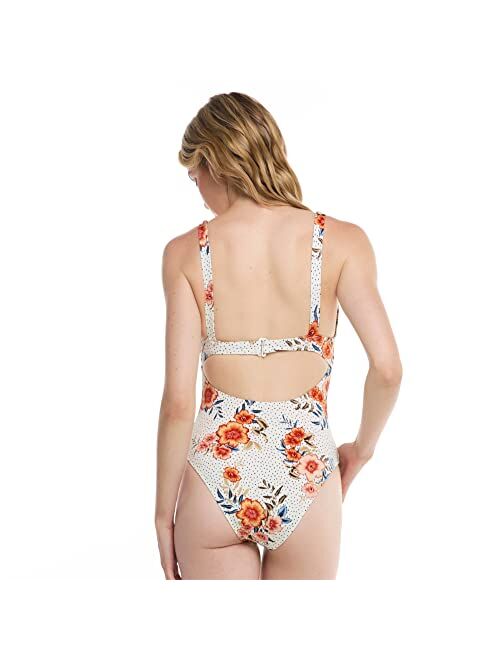 Body Glove Women's Standard Eli One Piece Swimsuit with V-Wire Neckline